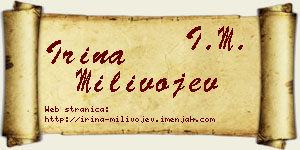 Irina Milivojev vizit kartica